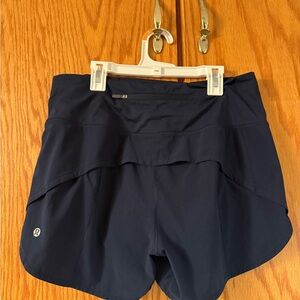 lululemon athletica Women's Navy Athletic Shorts with Built-In Liner